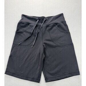 Lululemon Be Still Shorts Women’s 4 Black 10” Inseam Yoga Drawstring Pockets